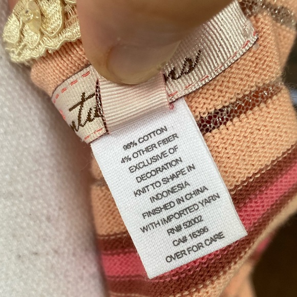 NWT INTUITIONS Stripe sweater size large 1️⃣ - Picture 8 of 9